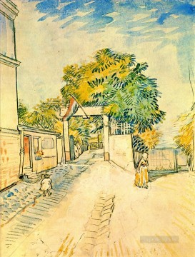  Vincent Oil Painting - Entrance to the Moulin de la Galette Vincent van Gogh